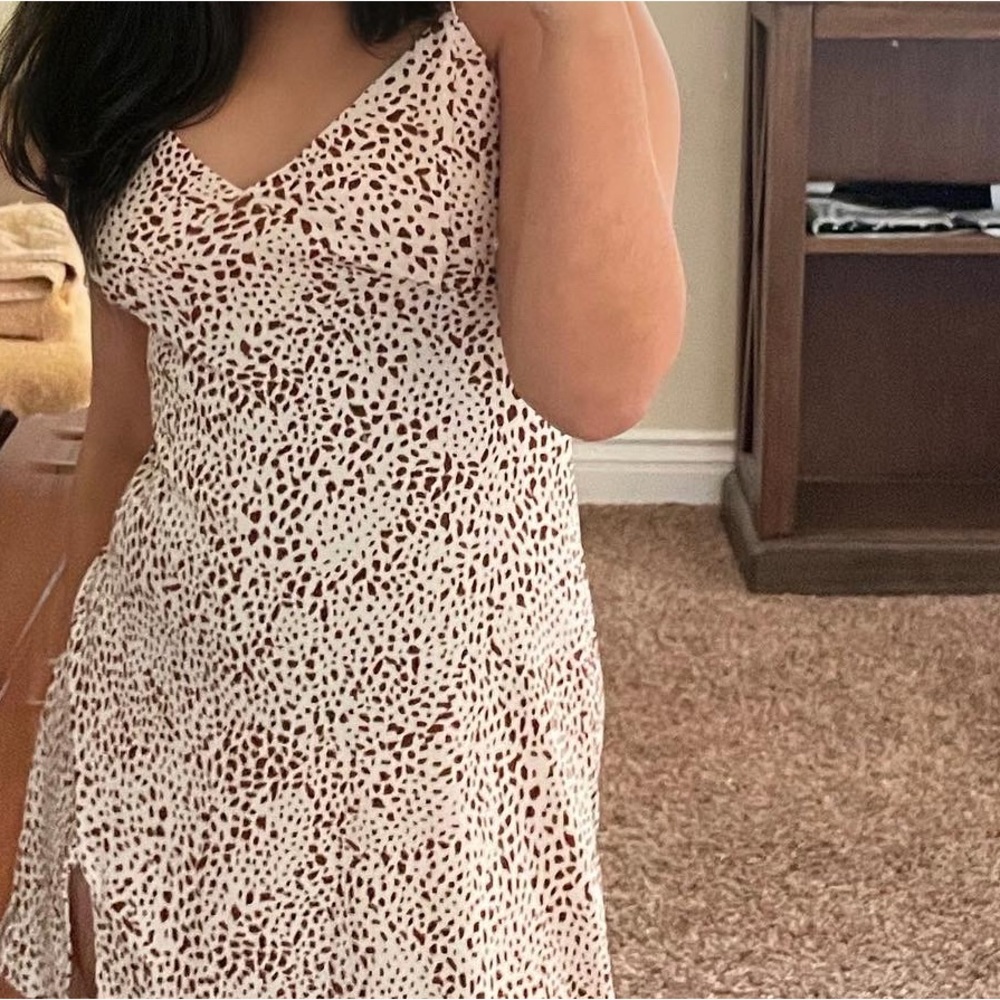 Cow print dress size large brand new